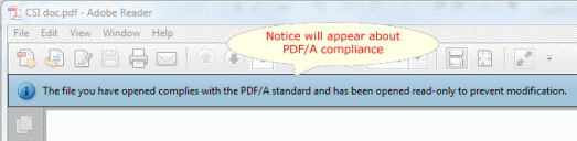 PDF/A file in Adobe Reader