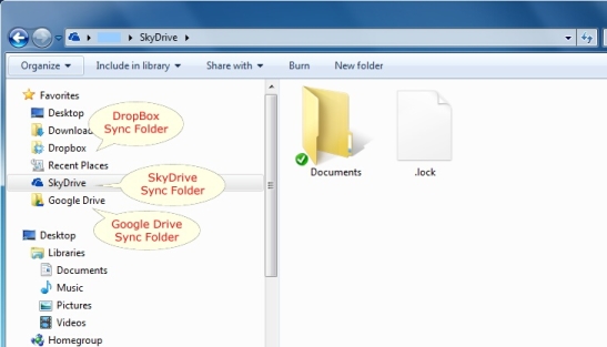 Cloud Storage Folders in Explorer